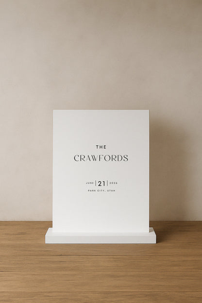 Cigatte Acrylic Welcome Sign