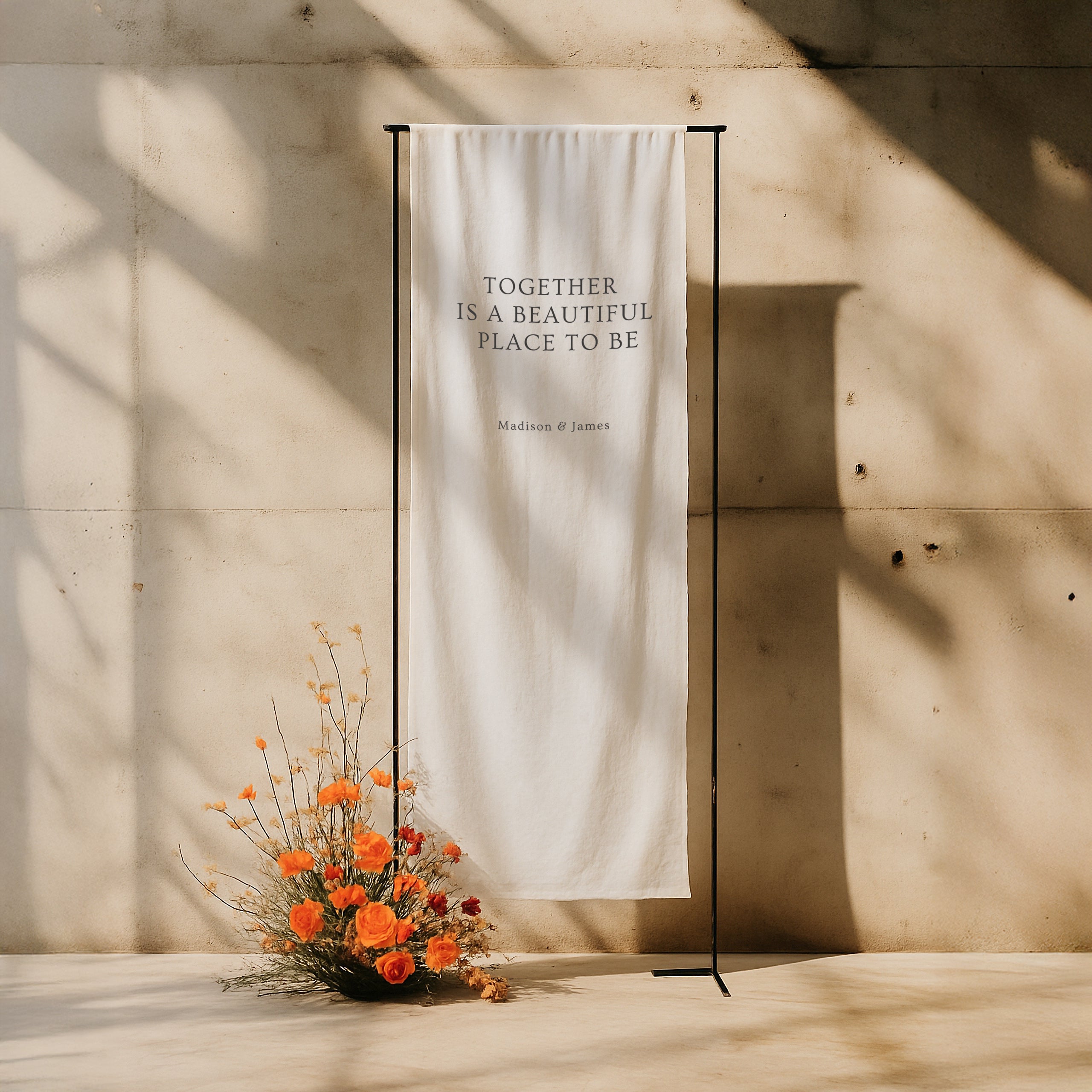 Ovo Linen Welcome Sign